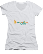 Load image into Gallery viewer, Covid-19 Quarantine Queen - Women&#39;s V-Neck